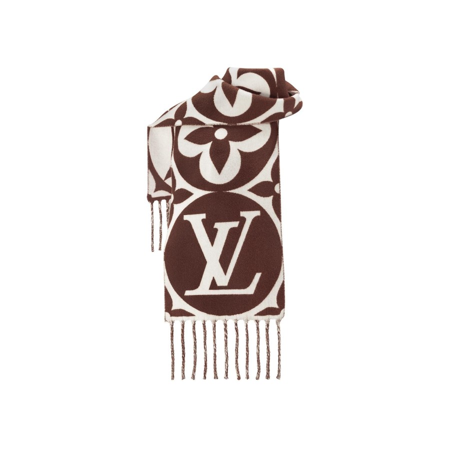 Mujer Louis Vuitton Bufandas | Bufanda Lv Medallion Marron