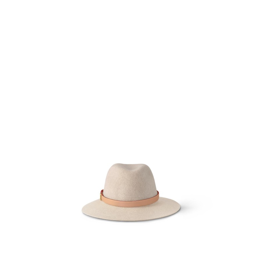 Mujer Louis Vuitton Gorros Y Guantes | Sombrero Fedora Felt In Love Beige