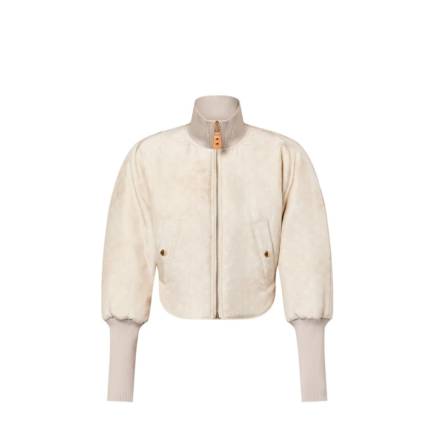 Mujer Louis Vuitton Abrigos Y Chaquetas | Cazadora Bomber Monogram Cloud Tiza