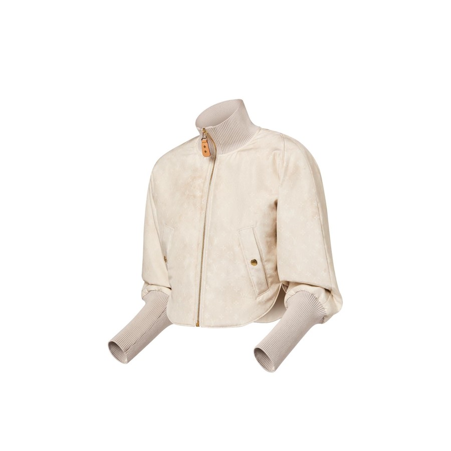 Mujer Louis Vuitton Abrigos Y Chaquetas | Cazadora Bomber Monogram Cloud Tiza