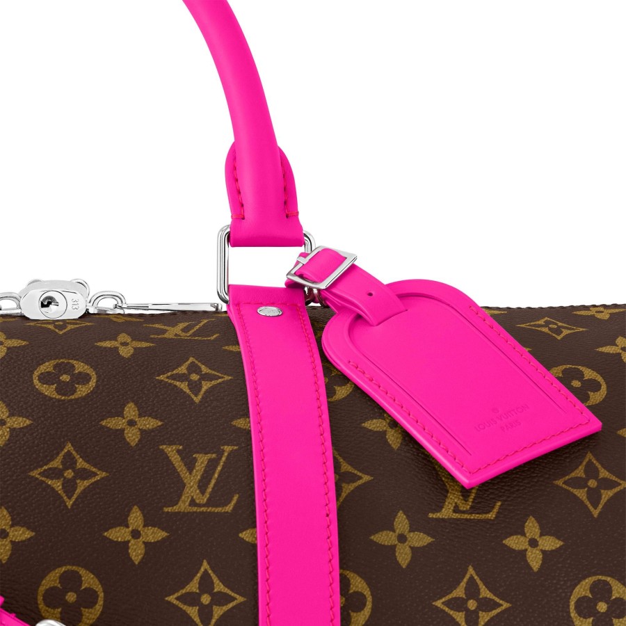 Mujer Louis Vuitton Bolsas De Viaje | Bolsa De Viaje Keepall 50 Con Bandolera Fucsia