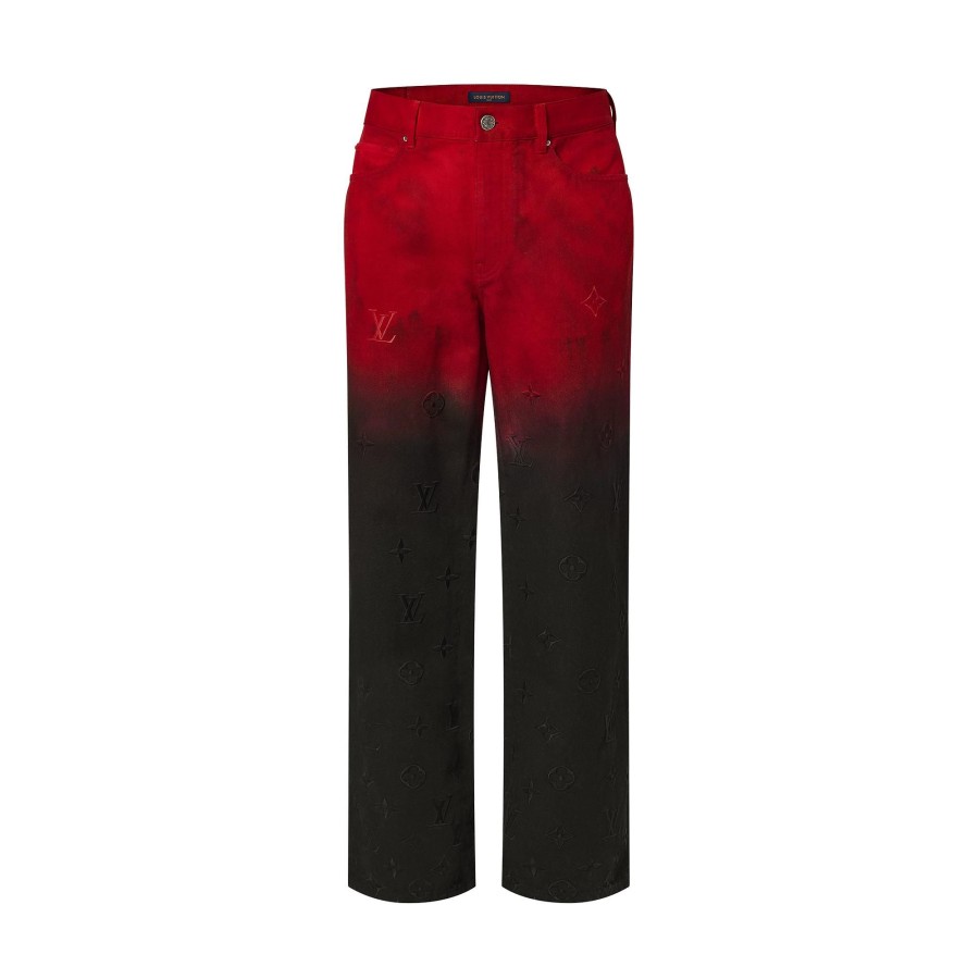 Hombre Louis Vuitton Pantalones | Pantalones Vaqueros Bordados