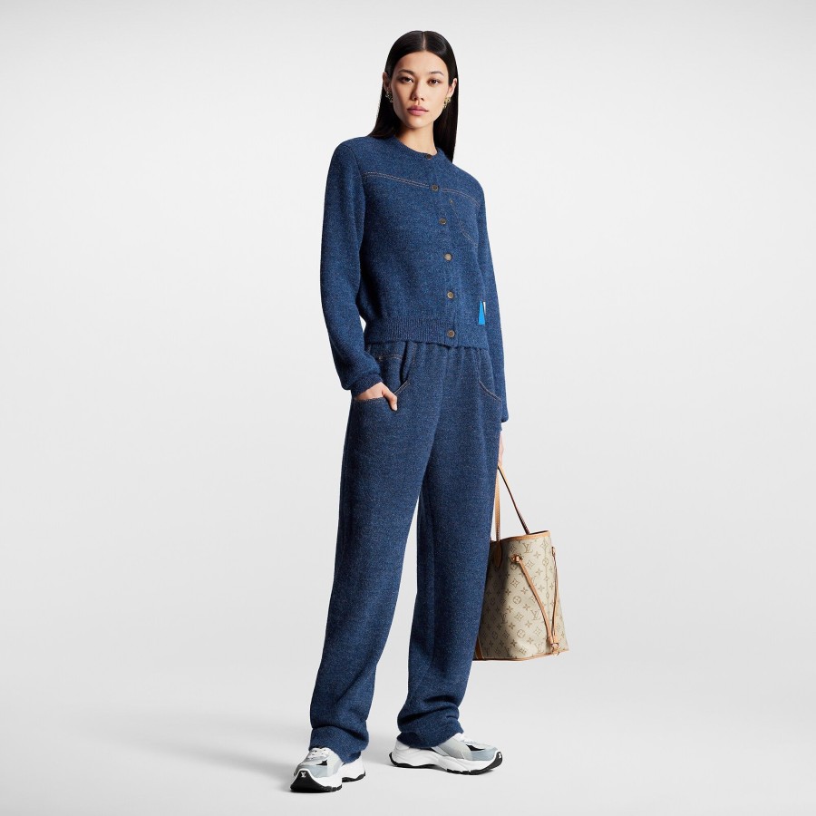 Mujer Louis Vuitton Articulos De Punto | Pantalon De Chandal Con Efecto Denim