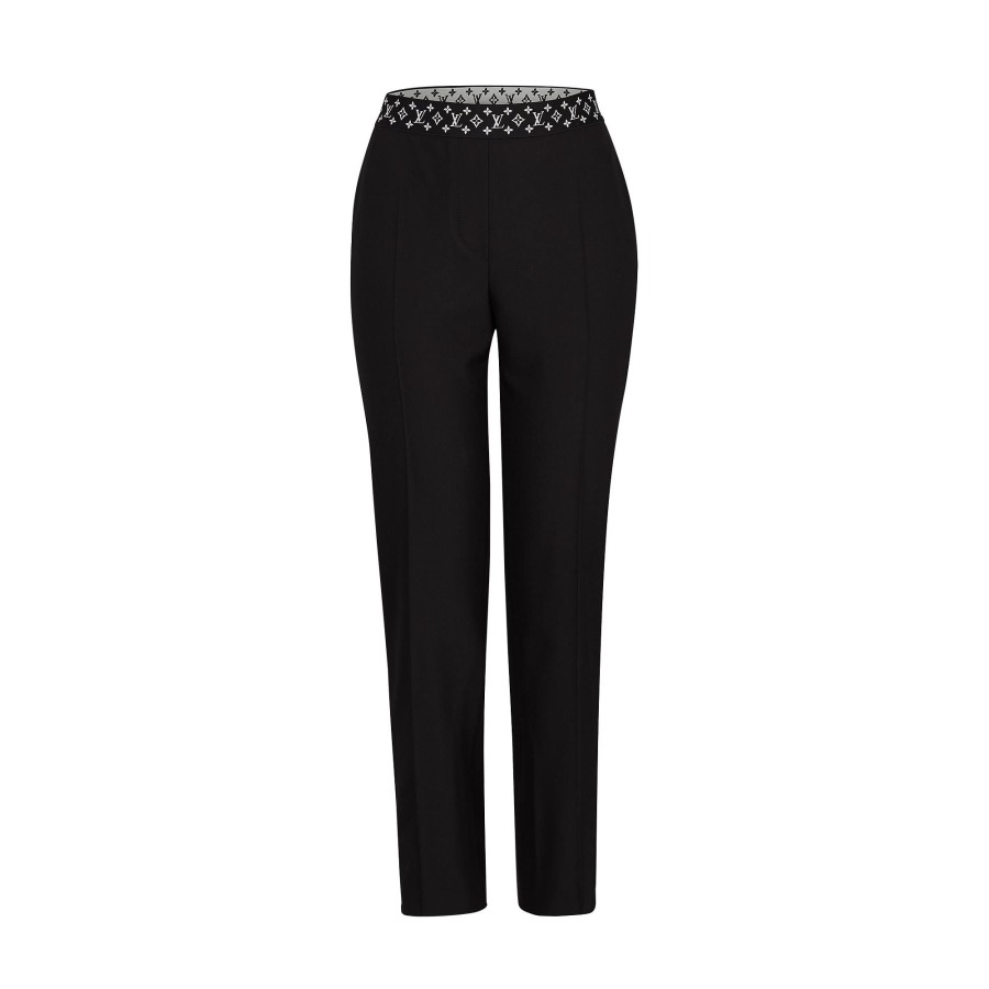 Mujer Louis Vuitton Pantalones | Pantalon Recto Con Cintura Elastica Monogram