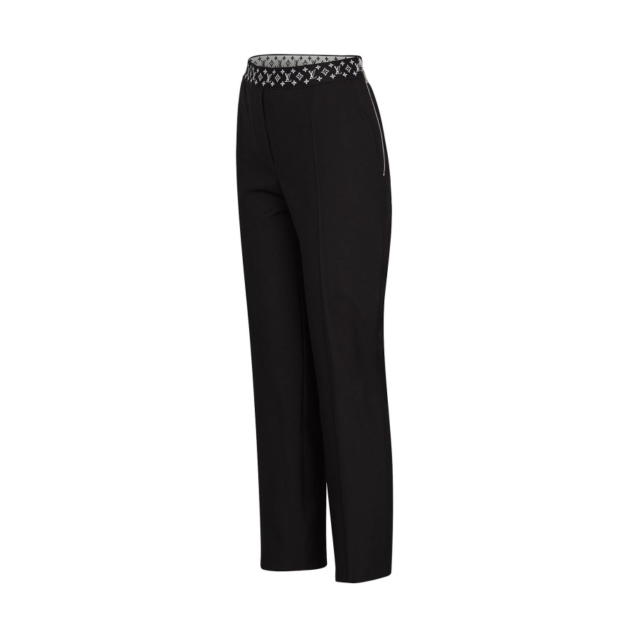 Mujer Louis Vuitton Pantalones | Pantalon Recto Con Cintura Elastica Monogram