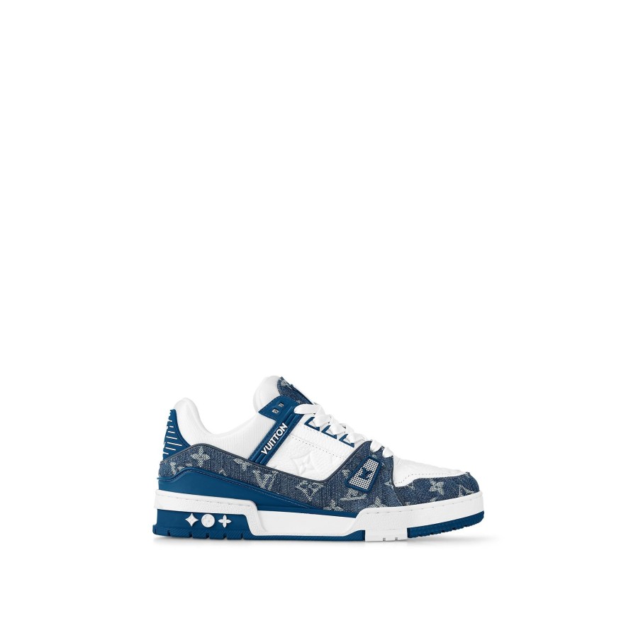 Mujer Louis Vuitton Zapatillas | Zapatilla Deportiva Lv Trainer Bleu Clair