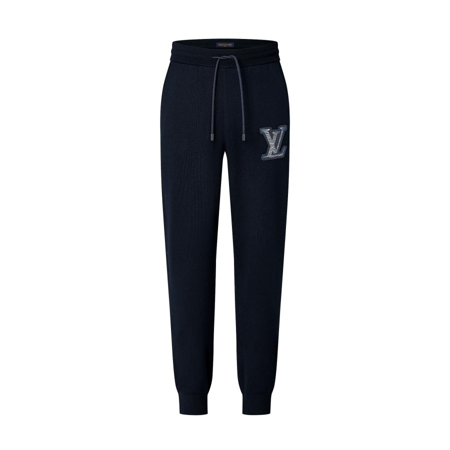 Hombre Louis Vuitton Pantalones | Pantalon De Chandal De Lana Y Piel