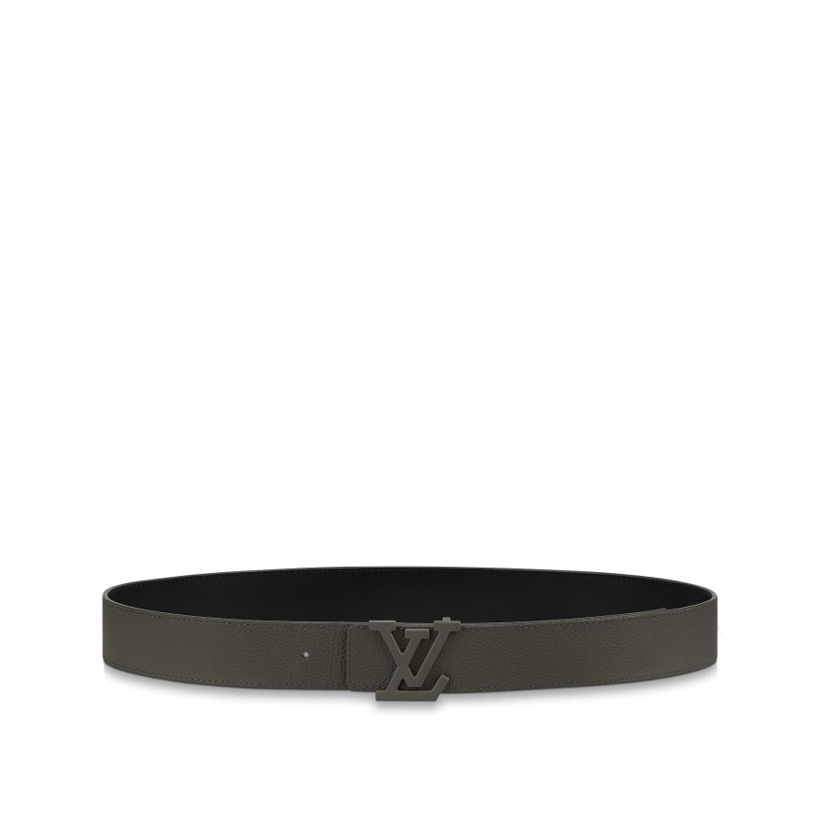 Hombre Louis Vuitton Cinturones | Cinturon Reversible Lv Aerogram De 3,5 Cm Caqui