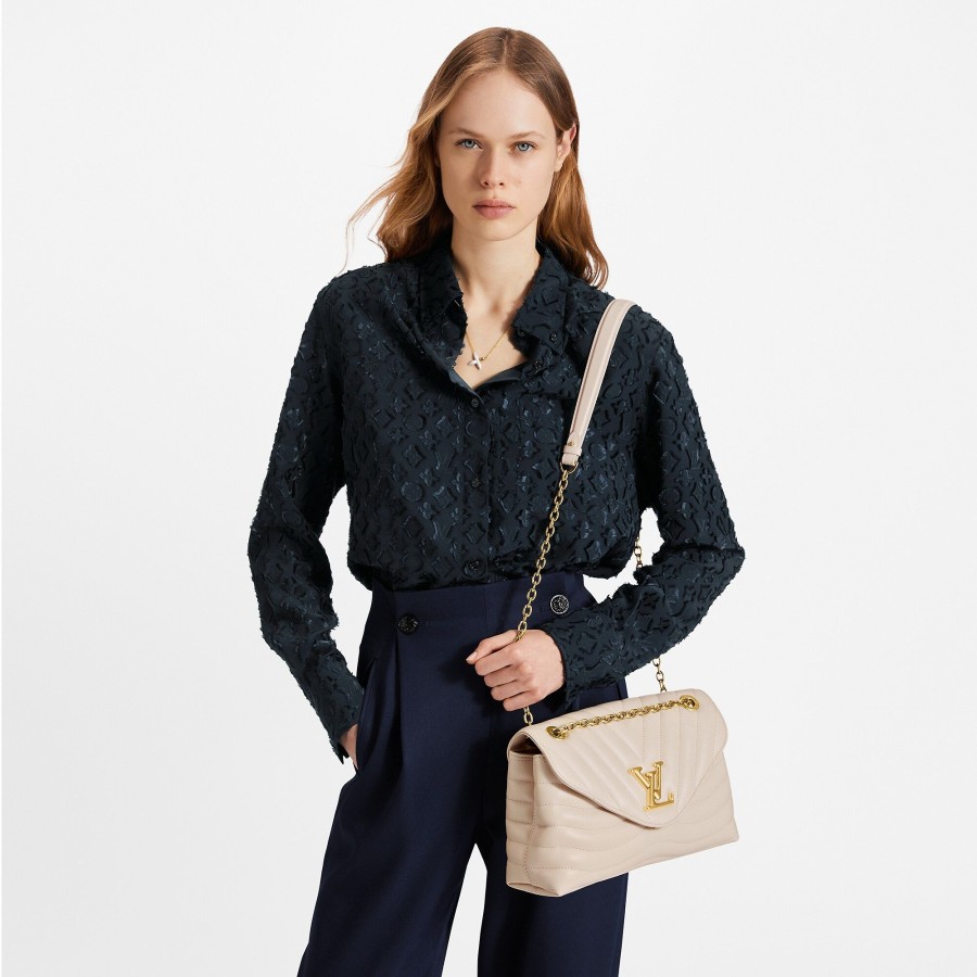 Mujer Louis Vuitton Seleccion De Bolsos En Piel | Bolso New Wave Gm Con Cadena Ivoire