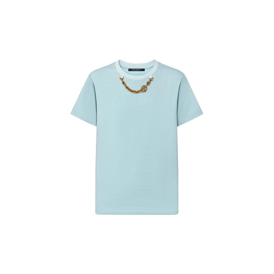 Mujer Louis Vuitton Tops | Camiseta Con Cadena Lv Oversize