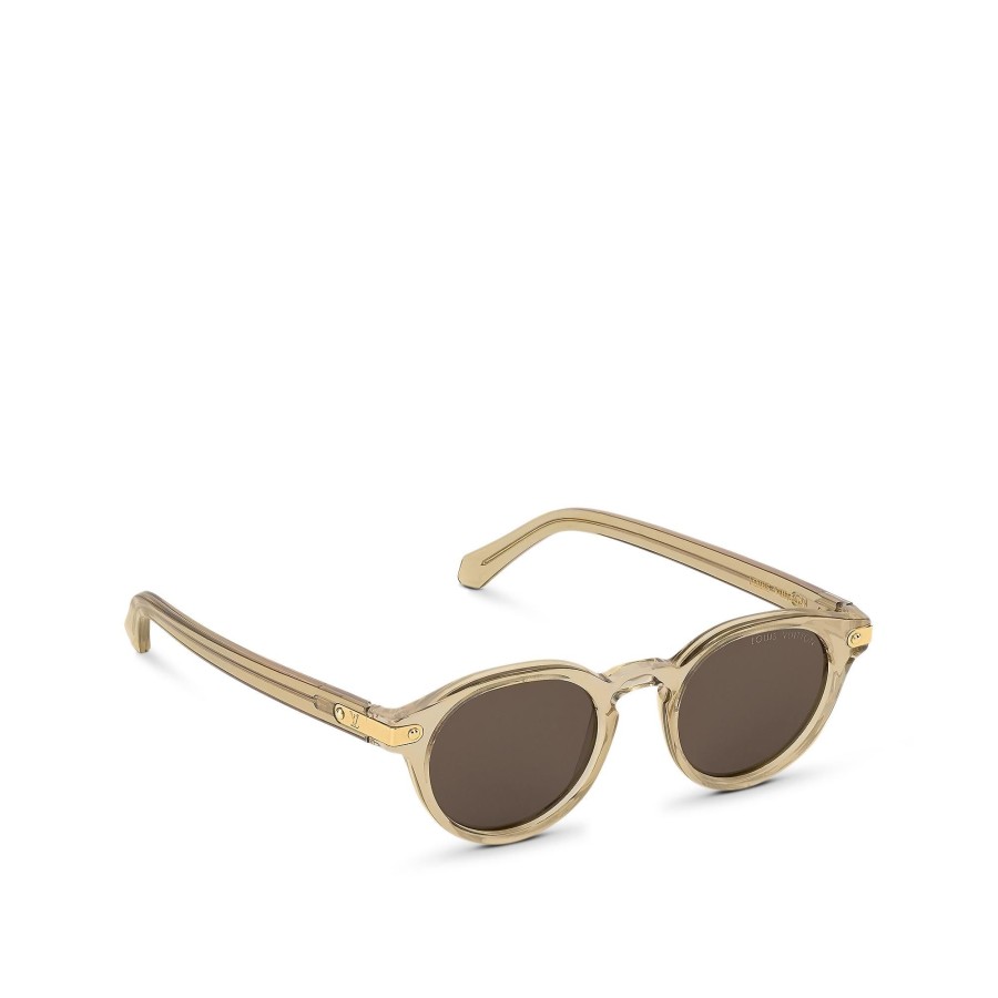 Hombre Louis Vuitton Gafas De Sol | Gafas De Sol Lv Signature Round Light Honey