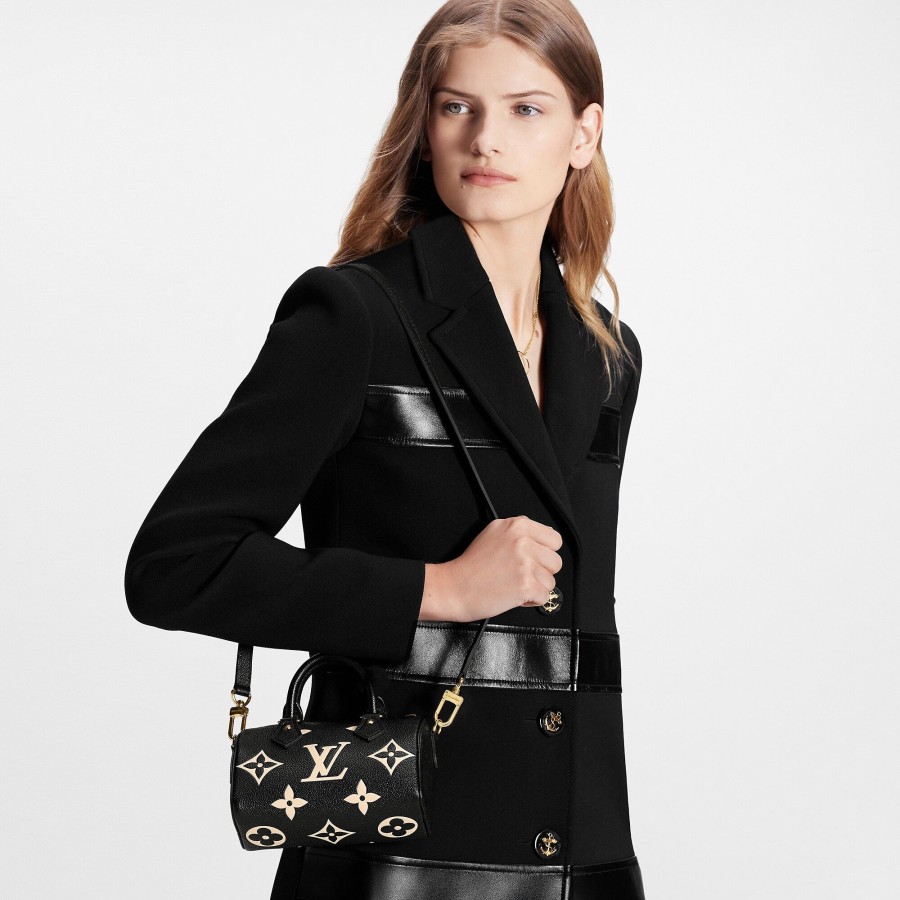 Mujer Louis Vuitton Bolsos Mini | Bolso Nano Speedy Negro/Beige