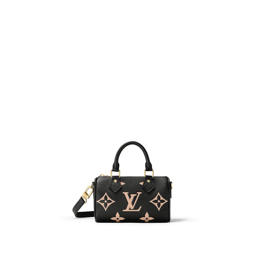 Mujer Louis Vuitton Bolsos Mini | Bolso Nano Speedy Negro/Beige