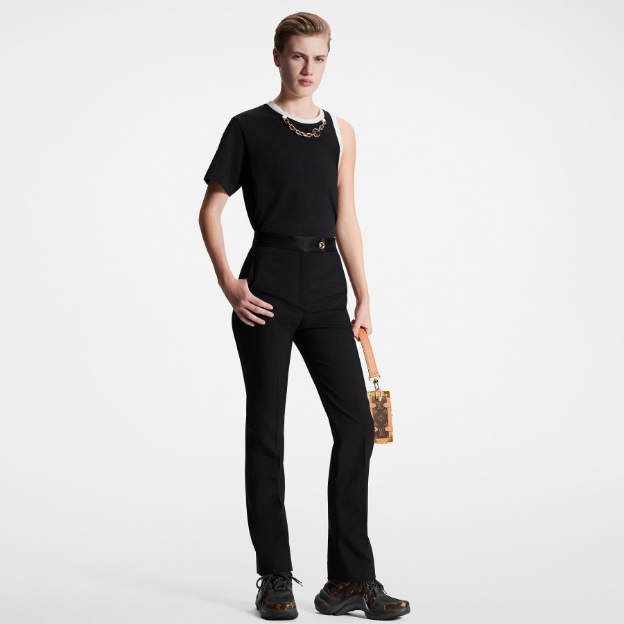 Mujer Louis Vuitton Pantalones | Pantalon De Traje Con Cintura De Saten