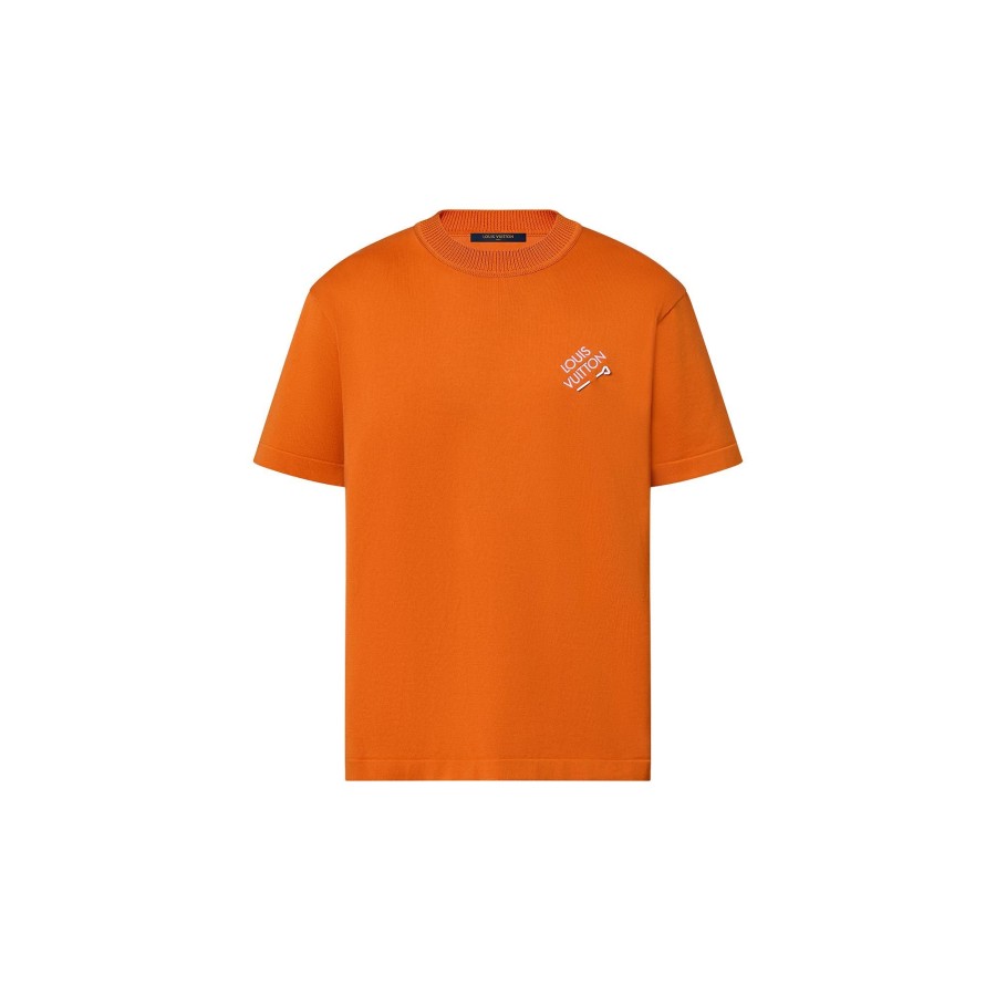 Hombre Louis Vuitton Camisetas Y Polos | Camiseta De Cuello Redondo En Algodon Orange