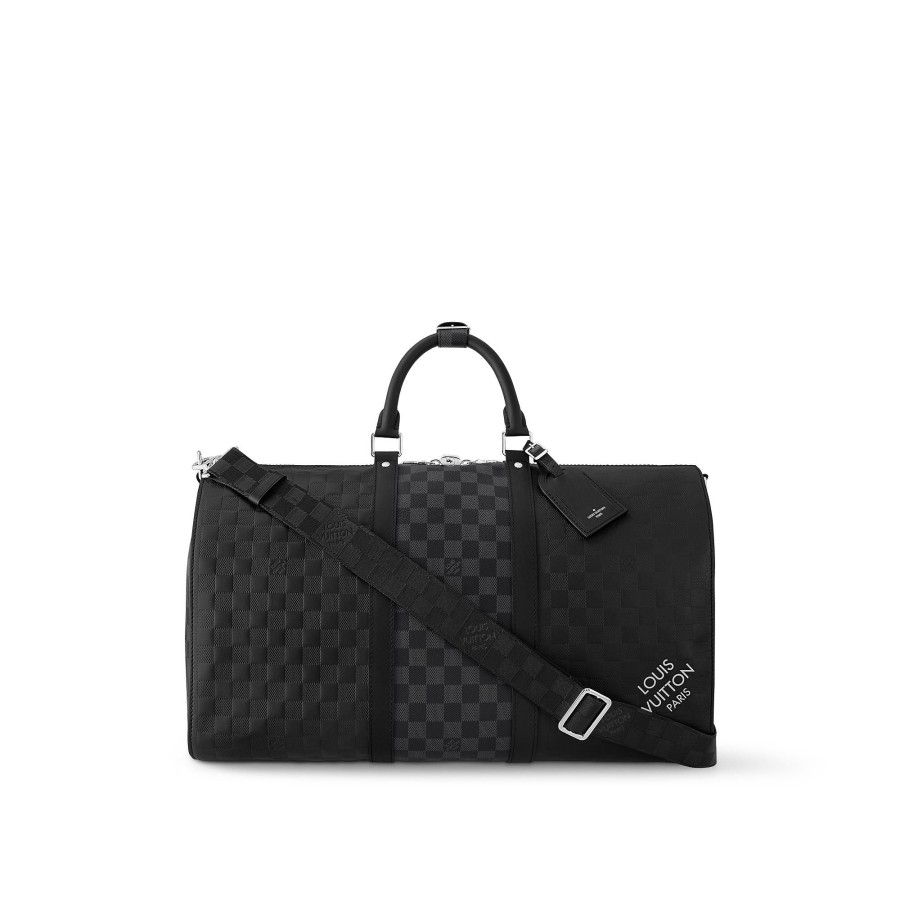 Hombre Louis Vuitton Coleccion Damier | Bolsa De Viaje Keepall 50 Con Bandolera