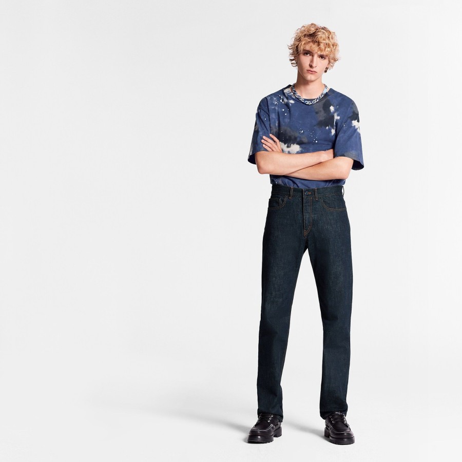 Hombre Louis Vuitton Pantalones | Vaqueros De Corte Regular Ocean