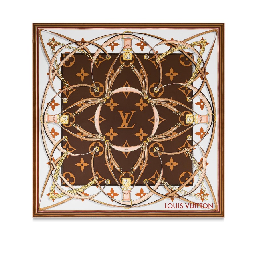 Mujer Louis Vuitton Panuelos De Seda Y Bandanas | Panuelo Ultimate Monogram 90 Marron