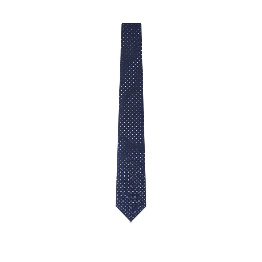 Hombre Louis Vuitton Corbatas Y Panuelos | Corbata Monogram Gradient Dots Azul Marino