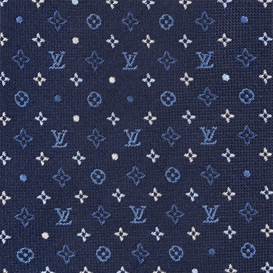 Hombre Louis Vuitton Corbatas Y Panuelos | Corbata Monogram Gradient Dots Azul Marino