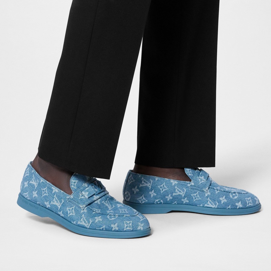 Hombre Louis Vuitton Mocasines | Mocasin Estate Azul