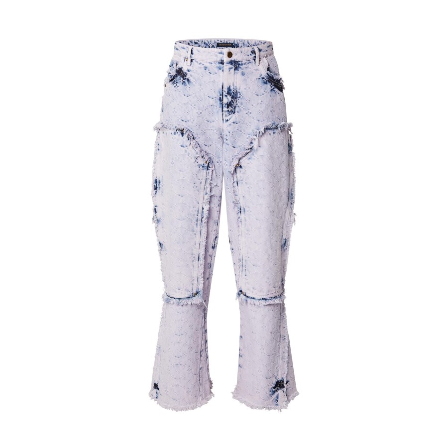 Hombre Louis Vuitton Pantalones | Pantalon Amplio Con Flecos