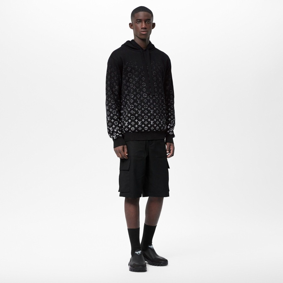 Hombre Louis Vuitton Punto Y Sudaderas | Sudadera Monogram Con Capucha Noir Blanc