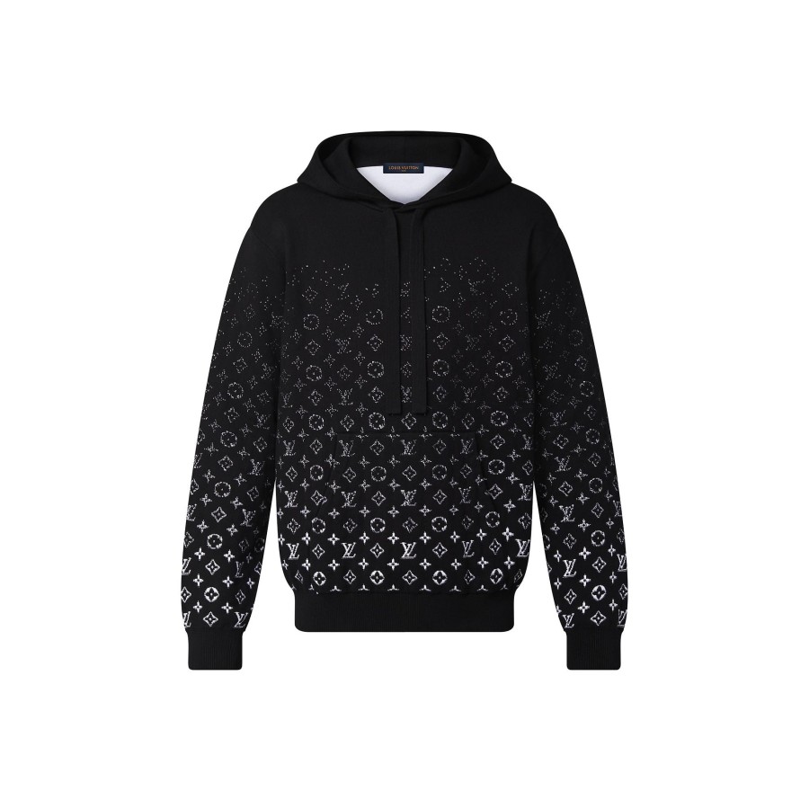 Hombre Louis Vuitton Punto Y Sudaderas | Sudadera Monogram Con Capucha Noir Blanc