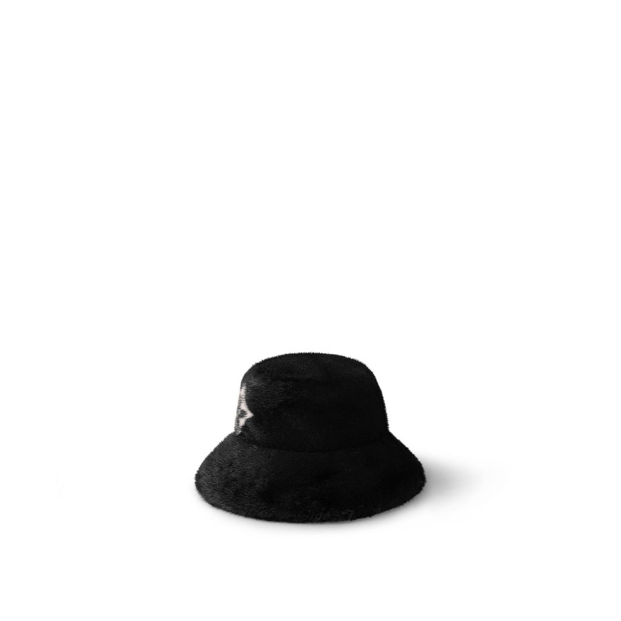 Mujer Louis Vuitton Gorros Y Guantes | Sombrero Bucket De Pelo De Vison Lv Cosy