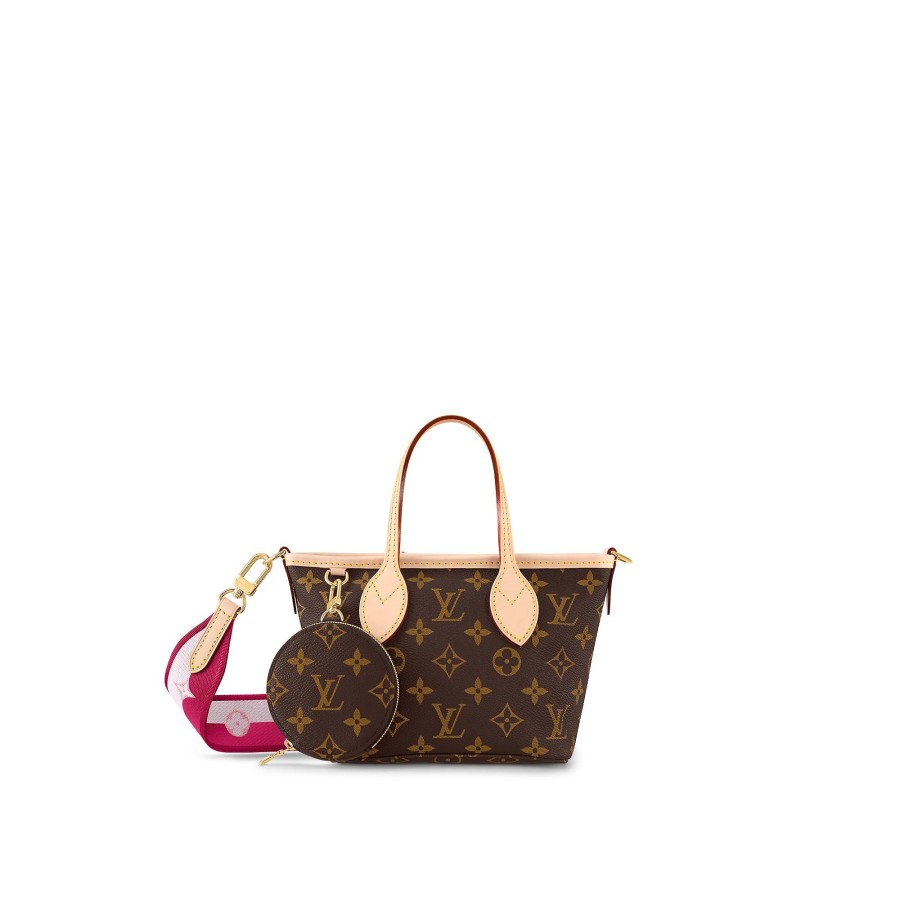 Mujer Louis Vuitton Bolsos Monogram Iconicos | Bolso Neverfull Bb Rosa Peonia