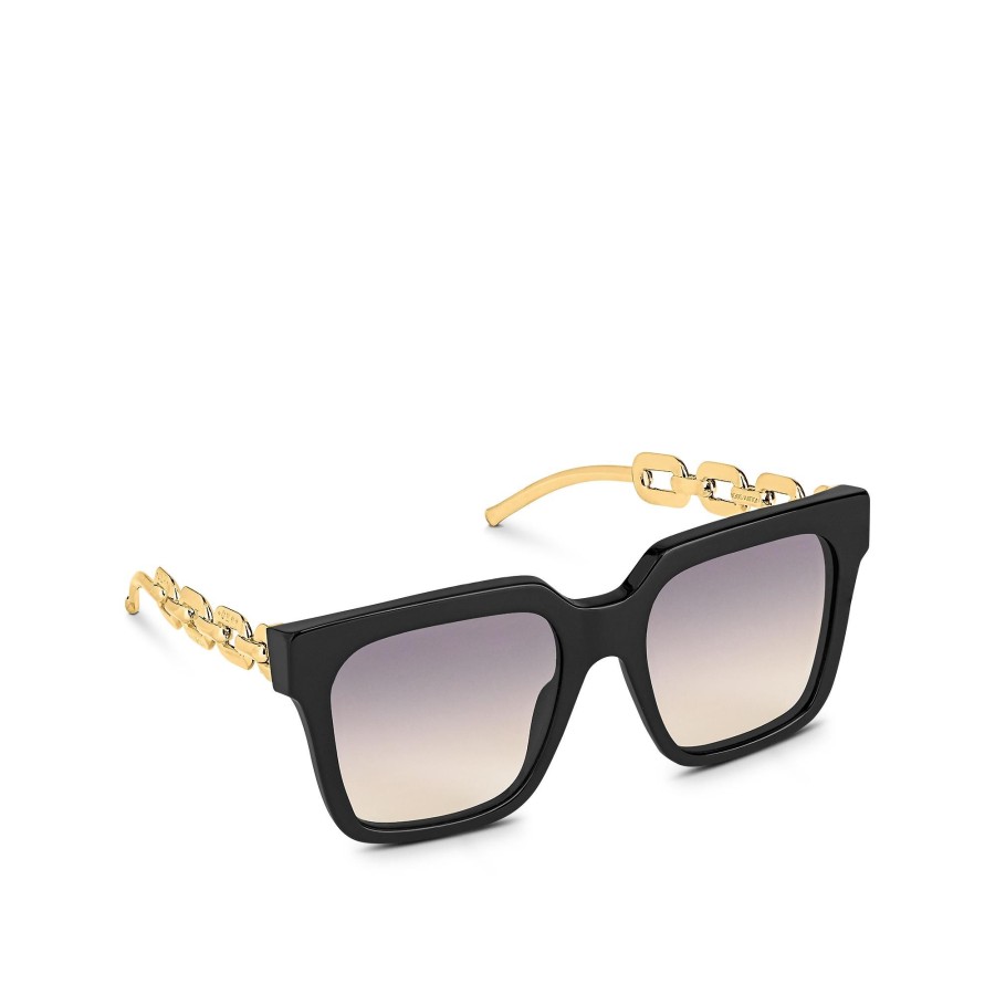 Mujer Louis Vuitton Gafas De Sol | Gafas De Sol Lv Edge Large Square Negro