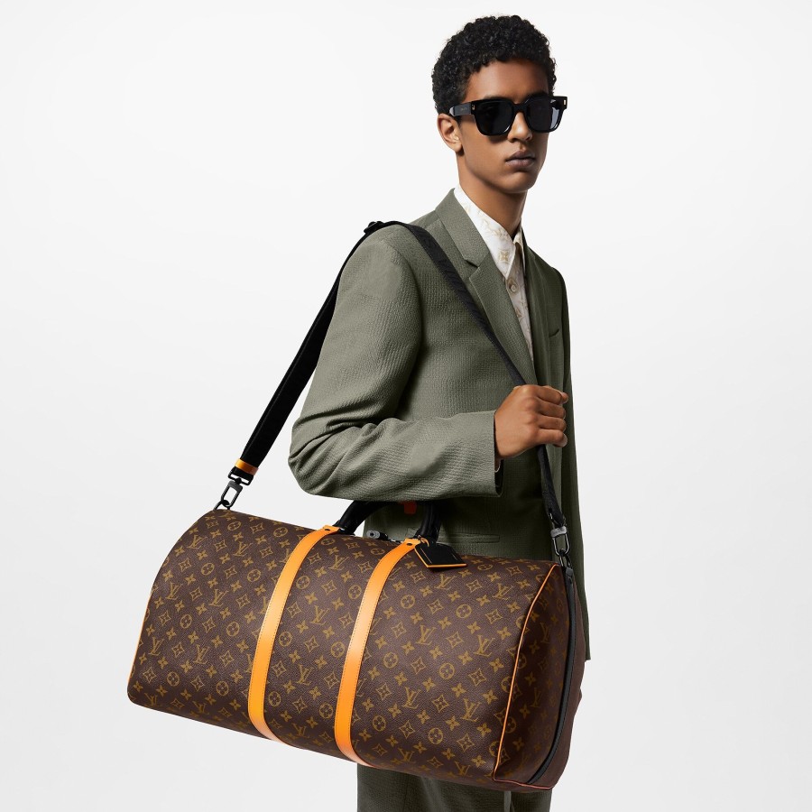 Hombre Louis Vuitton Bolsos Monogram Iconicos | Bolsa De Viaje Keepall 55 Con Bandolera